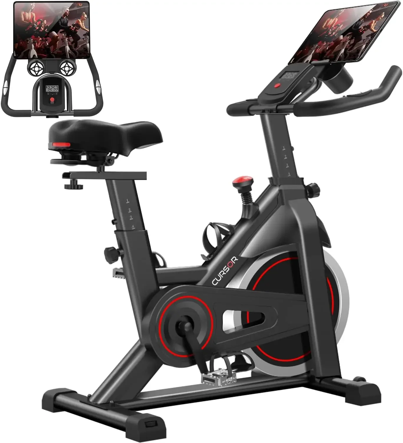 Exercise Bike, Stationary Indoor Cycling Bike for Home Workout, Low Noise, Adjustable Handlebars, Extra Comfort S