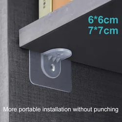 Punch-free Shelf Support Hooks Sticker Punch-free Layered Partition Bracket Paste Screw Hook Triangle Bracket Support Shelf Hook