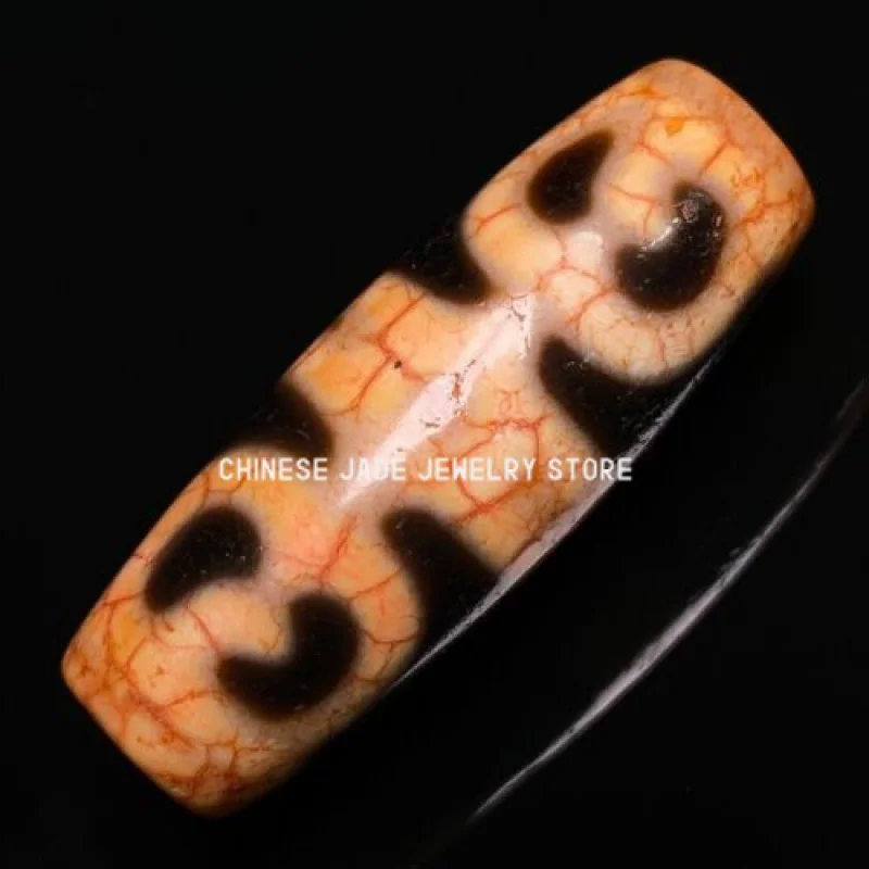 

Ancient Tibetan DZI Beads Old Agate Lotus Master Hat Totem Amulet Pendant GZI