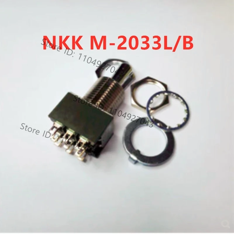 1PC NKK Moving Head Switch M2033BB1W01 M-2033L / B 6A125VAC 3 Pole Double Throw 3 Gear 9 Feet