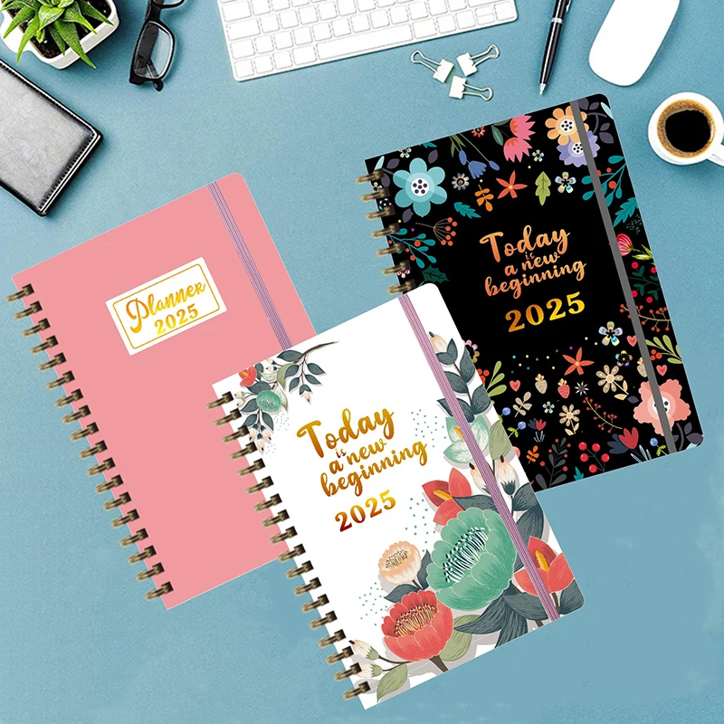 Monthly Planner Notebook Stationery Campus Gift Agenda Journal Coil Loose-leaf Notebook Simple Diary School Office Supplies