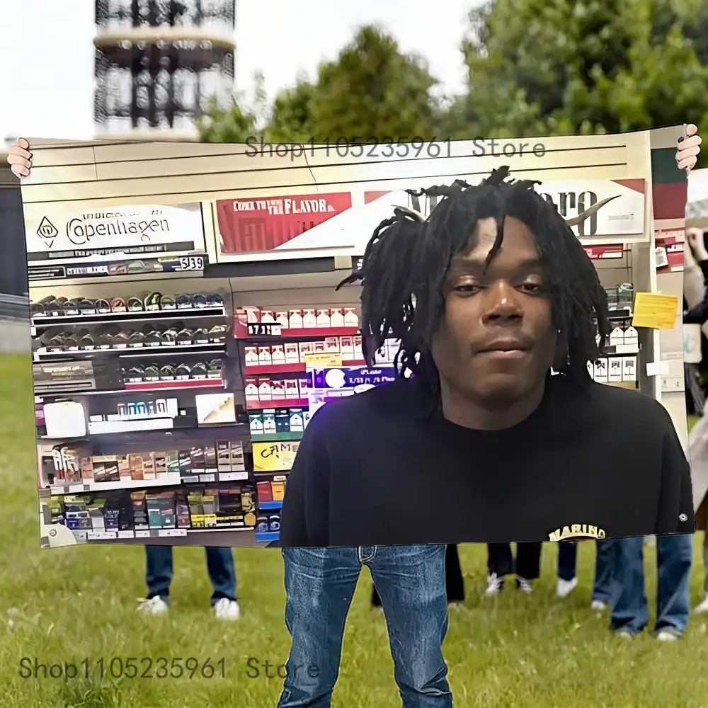 L-LUCKI Rapper Flag for Hotel Outdoor Decor Room Aesthetic Car Flag and Banners Workshop Decoration