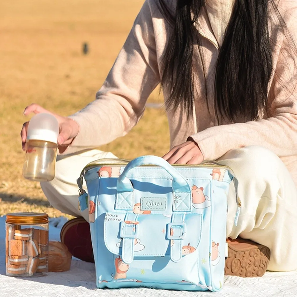 

Рюкзак для мамы с мультяшным принтом, большая вместительная многофункциональная сумка для грудного вскармливания, защита от брызг воды, износостойкий