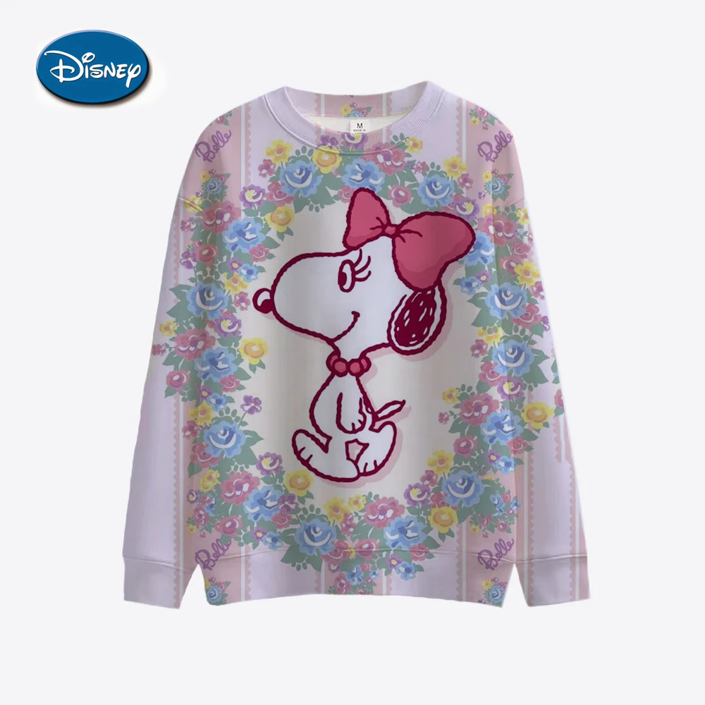 Woman\'s Hoodie New Autumn/Winter Fashion Y2K Snoopy cartoon print Sweatshirts Round Neck Coat Loose Long Sleeve Hatless Hoodie