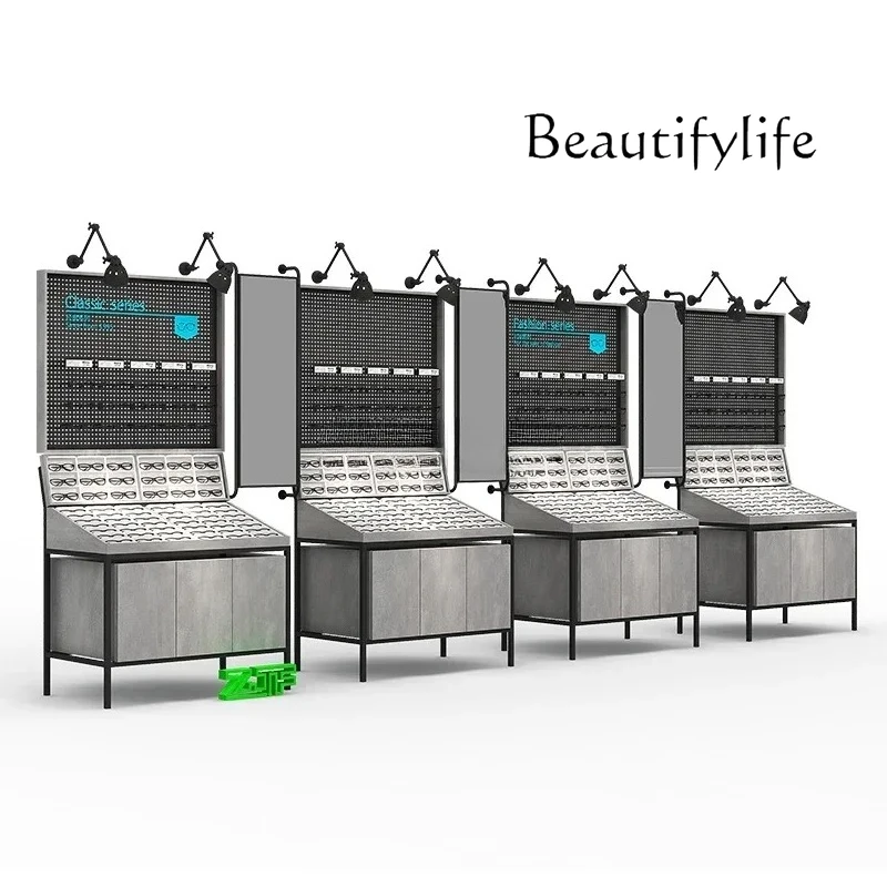 

Glasses Store Shelf Shopping Mall Sunglasses Sunglasses Display Cabinet Double-Sided Island Shelf