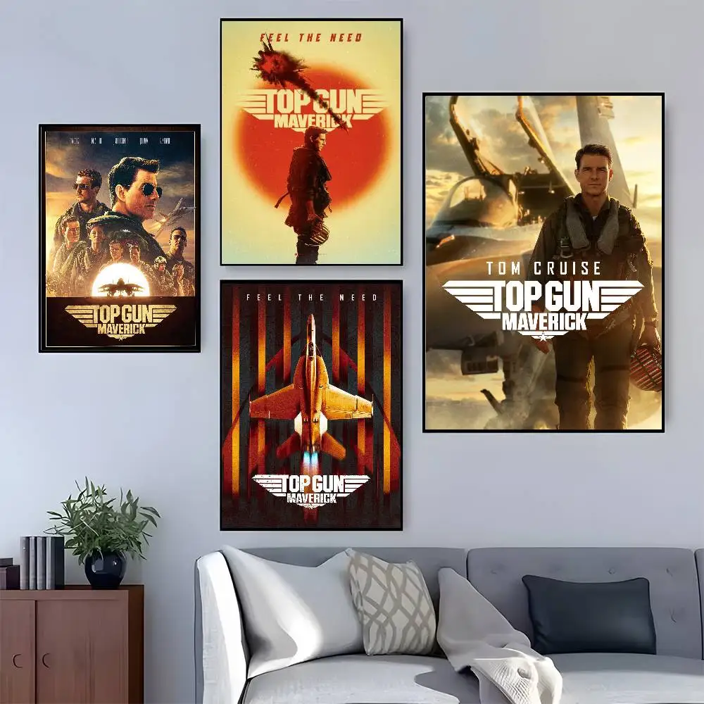 2022 Top Gun Maverick ملصق الفيلم الحديث HD الفن لزجة جدار مقاوم للماء غرفة المعيشة المنزلي غرفة نوم بار الديكور الجمالي