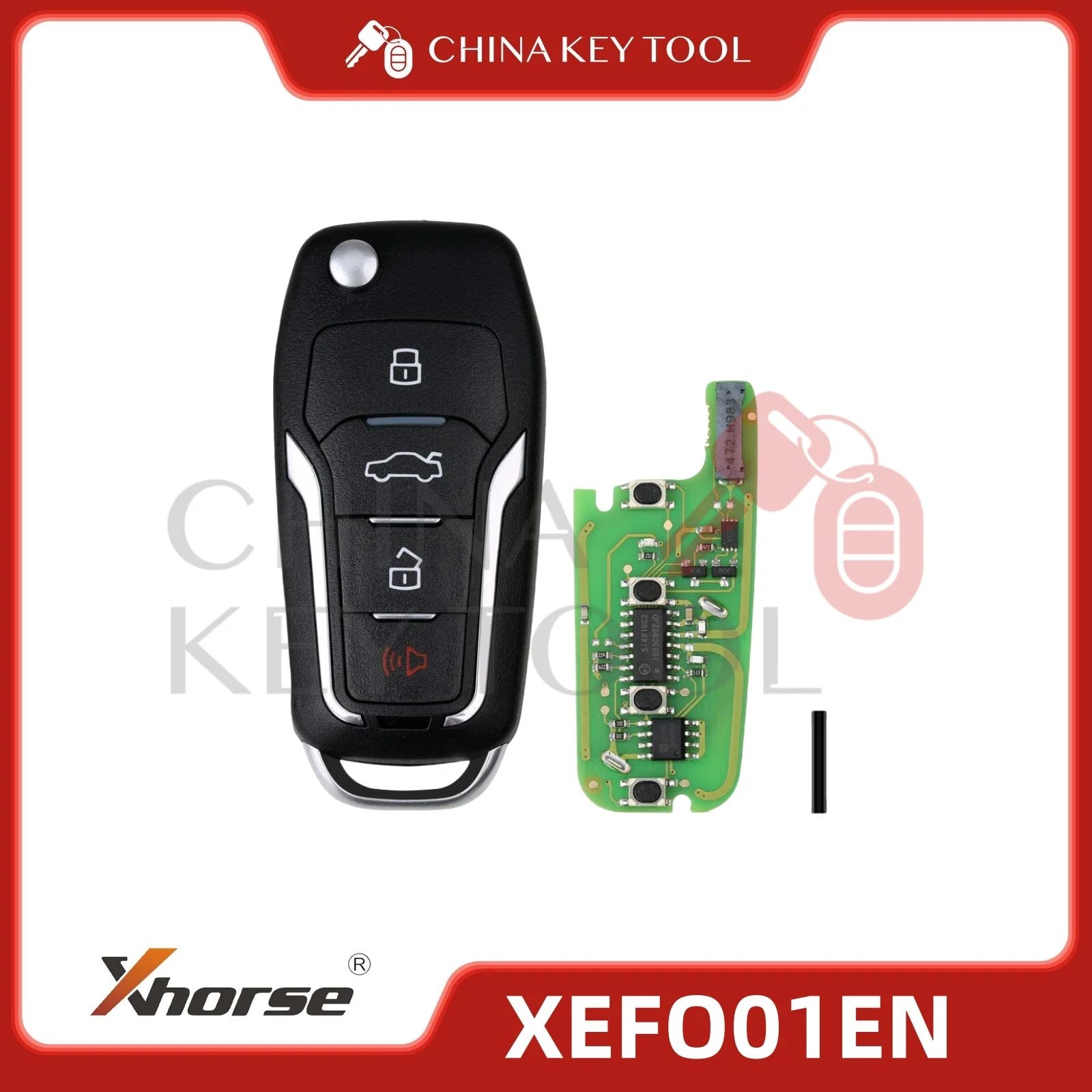 Xhorse Super Remote Key Ford Type Flip 4 Buttons Built-in Super Chip XEFO01EN