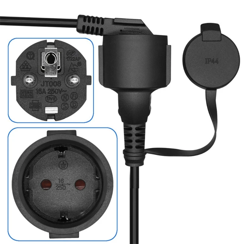 Schutzkabel von Schutzkontaktverlängerung mit 2 Auslasshöhle 4,8 mm bis 4,8 mm Stromadapterkabel mit Schutzabdeckung K1KF