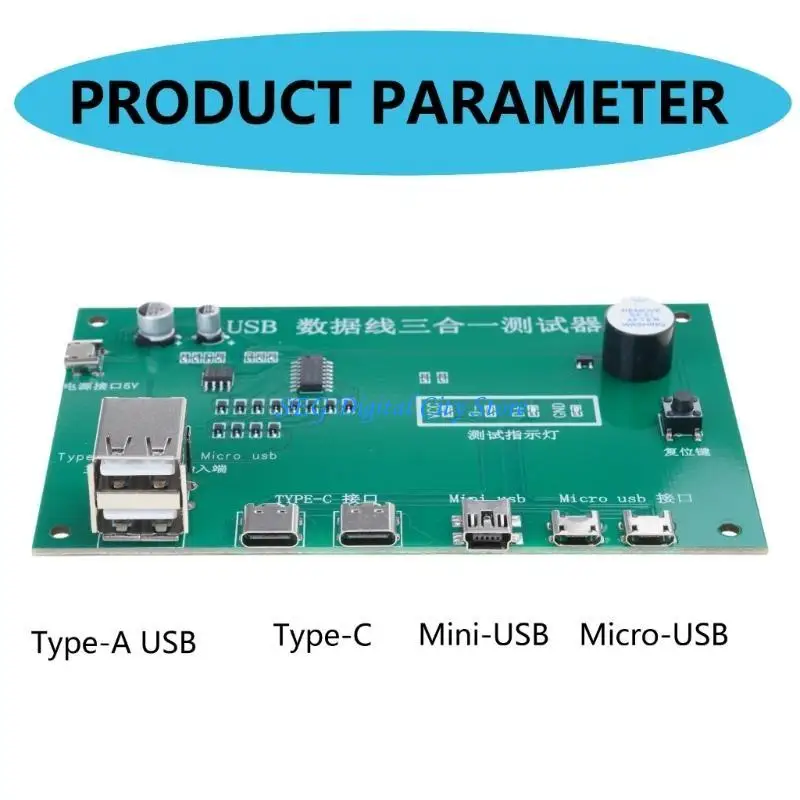 

U75B MultiFunction USB Cable Tester For Charging Cable With Overloads Protections