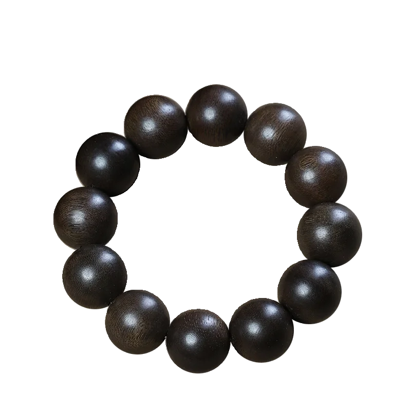 UMQ Kalimantan Black Oil Agarwood Bracelet 2.0 Seconds Submerged Old Material Buddha Beads Couple Bracelet 108 Pieces Wenwan