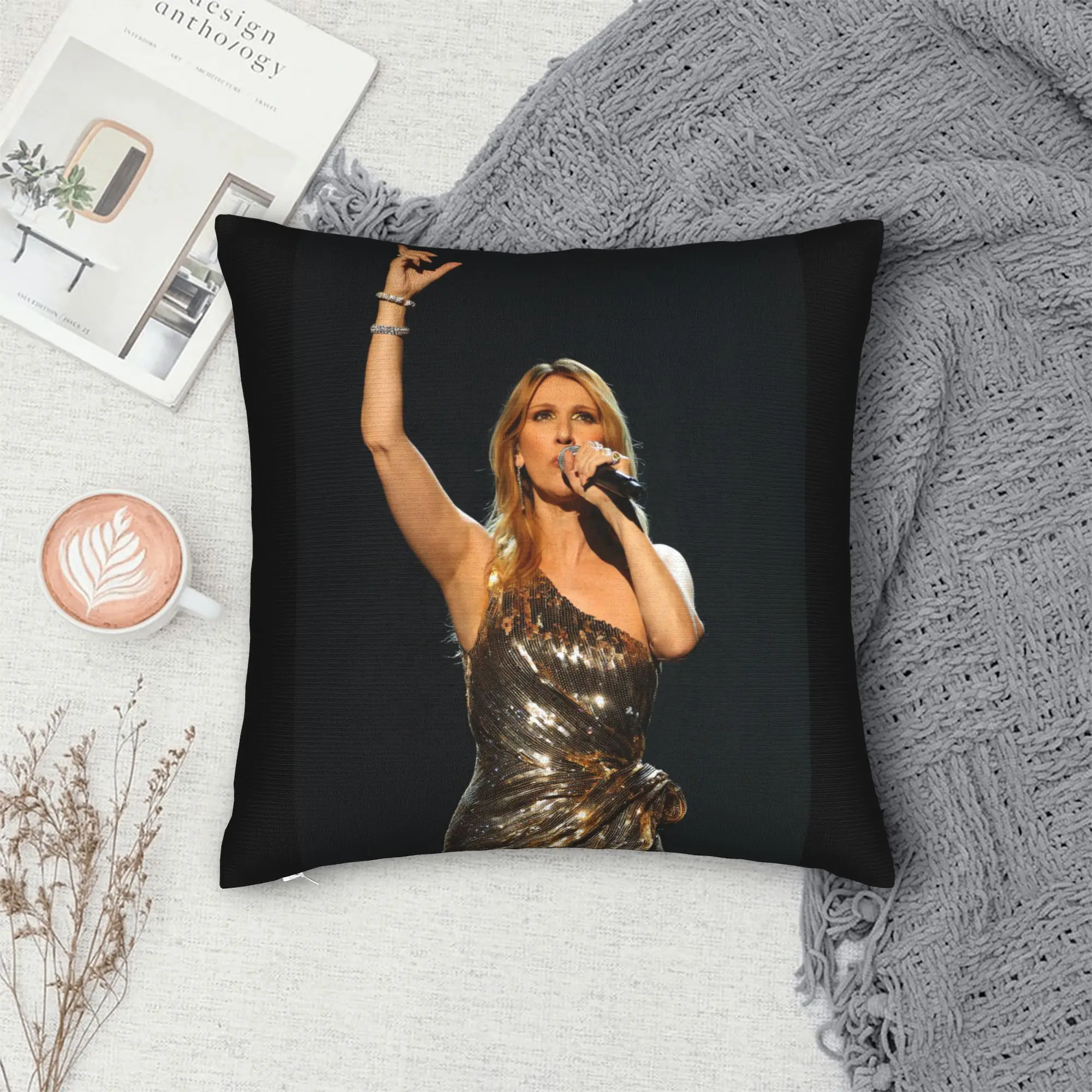 Celines Dions Paris 2026 Pillowcases  Novelty Pillow Case For Living Room Bed Chair Soft Pillow Cover