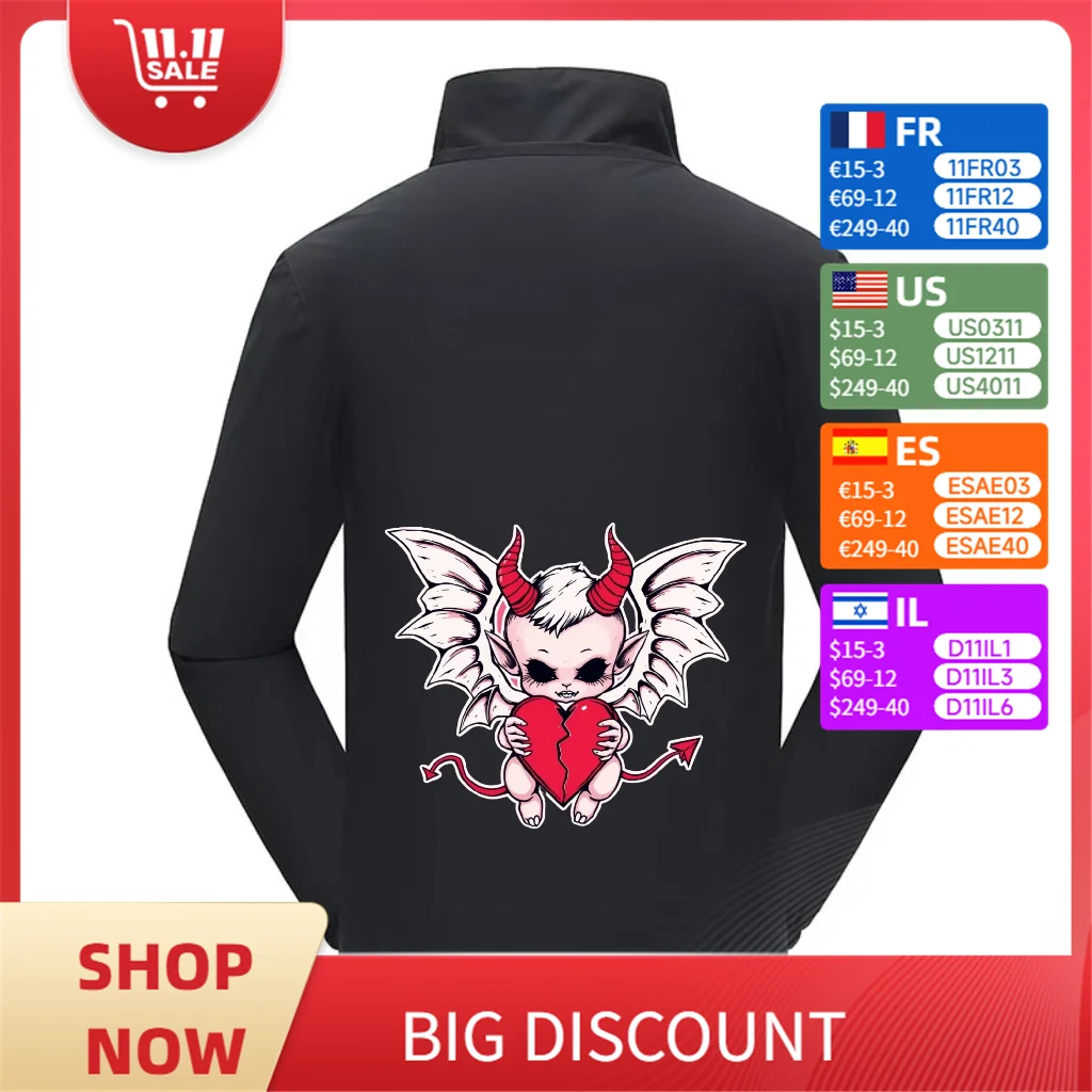 

Персонализированная куртка «Ангел и дьявол» с индивидуальным логотипом, ветрозащитная, устойчивая к царапинам и термоблокирующаяся куртка