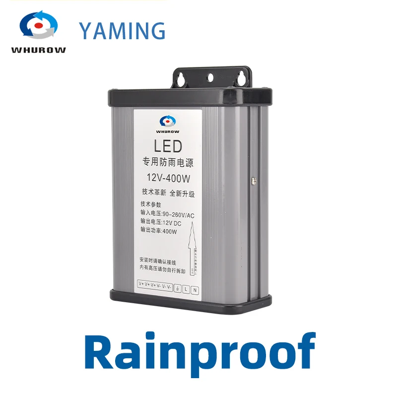 

F-400-12 Outdoor LED Rainproof Switch Power Supply 12V 400W Advertising Sign Luminous Word Drive Transformer Voltage Stabilizer