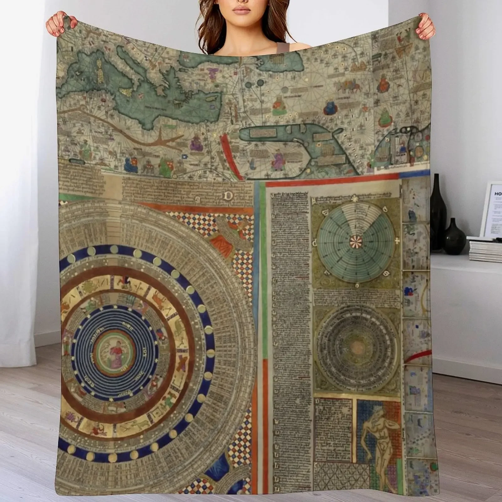 

Catalan Atlas Throw Blanket Custom Designers Decorative Sofa anime Blankets