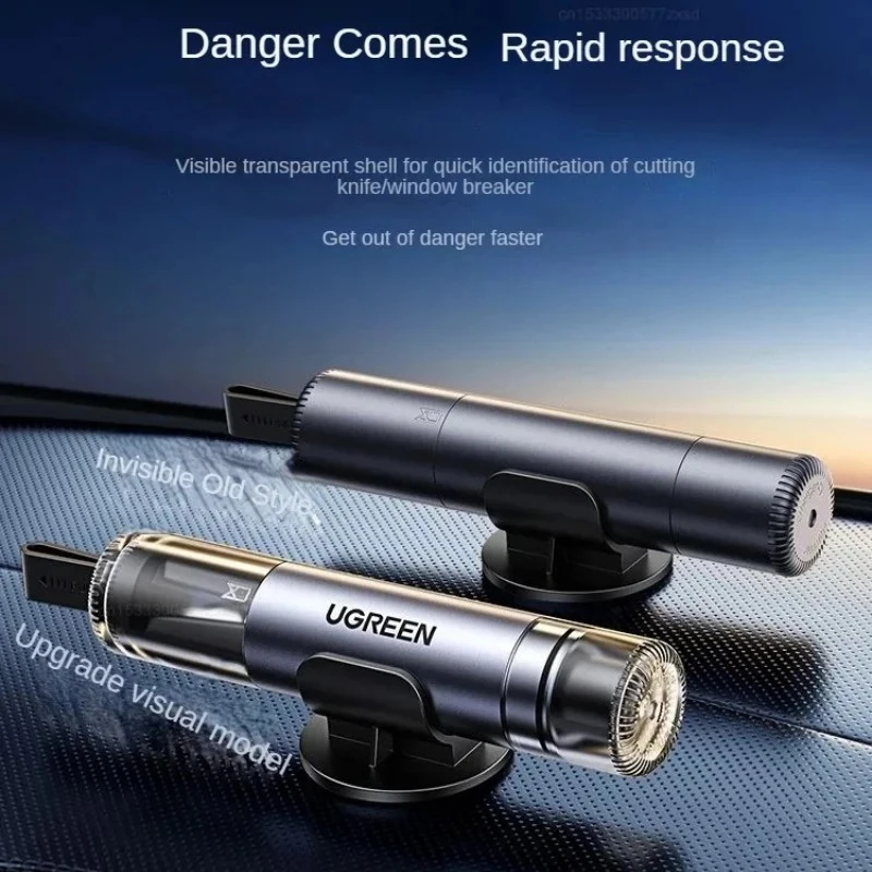 UGREER Car Window Breaker Automobile Emergency Escape Hammer Multifunctional Car Lifesaving Hammer Seat Belt Cutter Tool