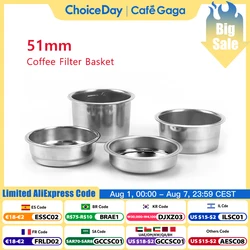 51mm Coffee Filter Basket For Delonghi EC680 EC685 Replacement Stainless Steel For Bottomless Portafilter Espresso Accessories
