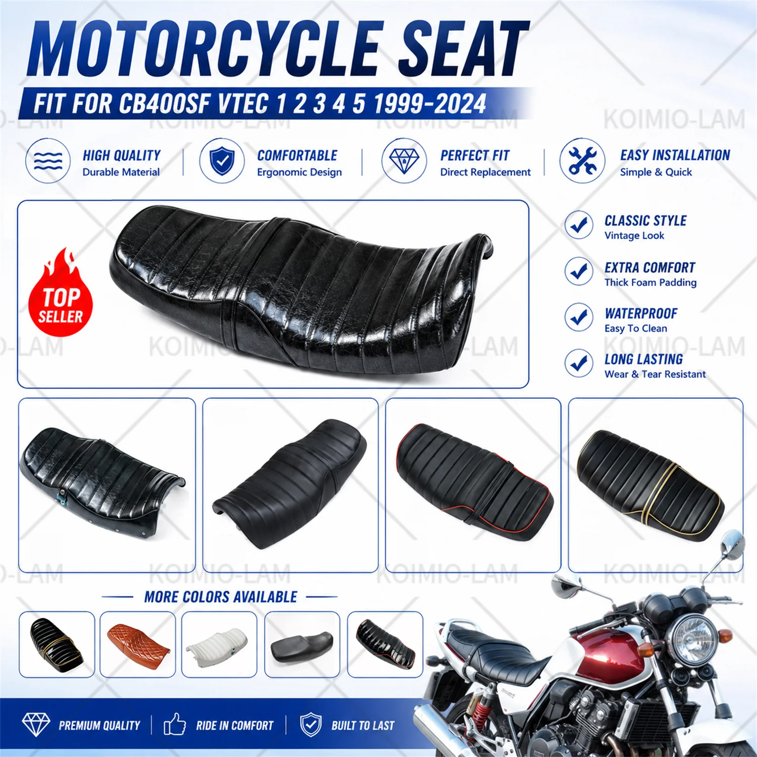 Fit For CB400SF Vtec 1 2 3 4 5 1999 - 2024 Motorcycle Complete Driver Seat Pad …