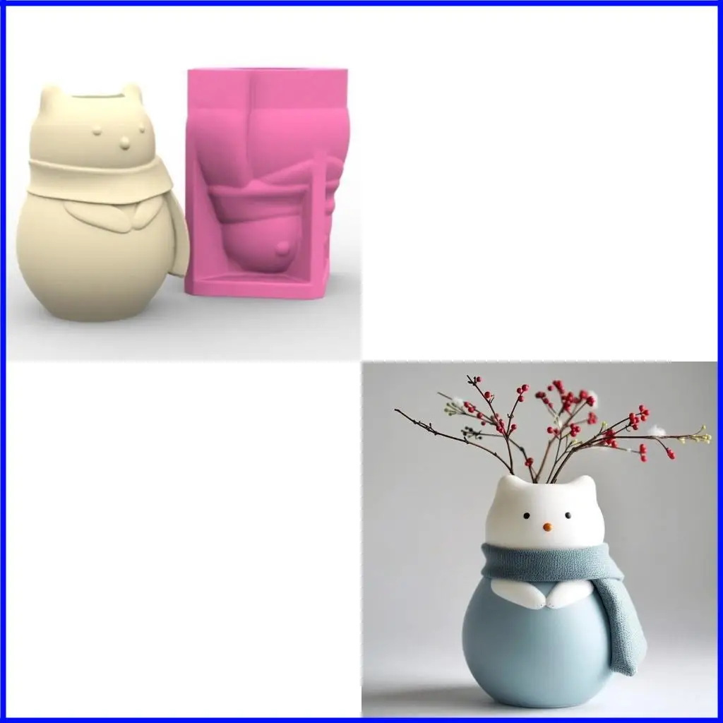 

Bear Wearing Scarf Silicone Mould Silicone Vase Moulds for Crafting