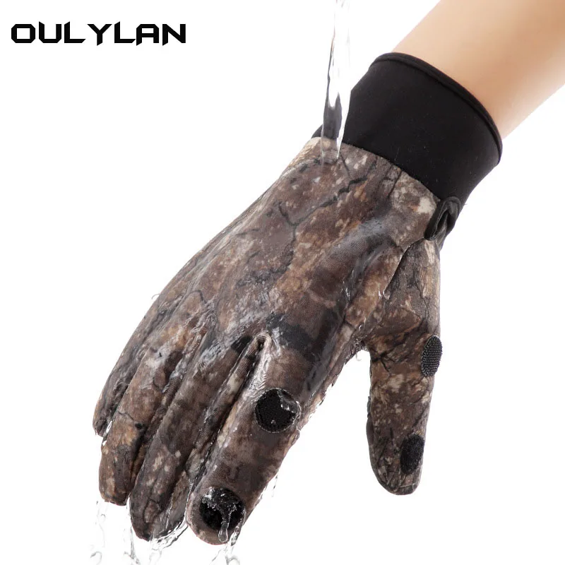 Cotton Warm Mittens Hunting Gloves Men Women Sports Ski Fishing Cycling Riding Waterproof Autumn Winter Warm Gloves Non slip