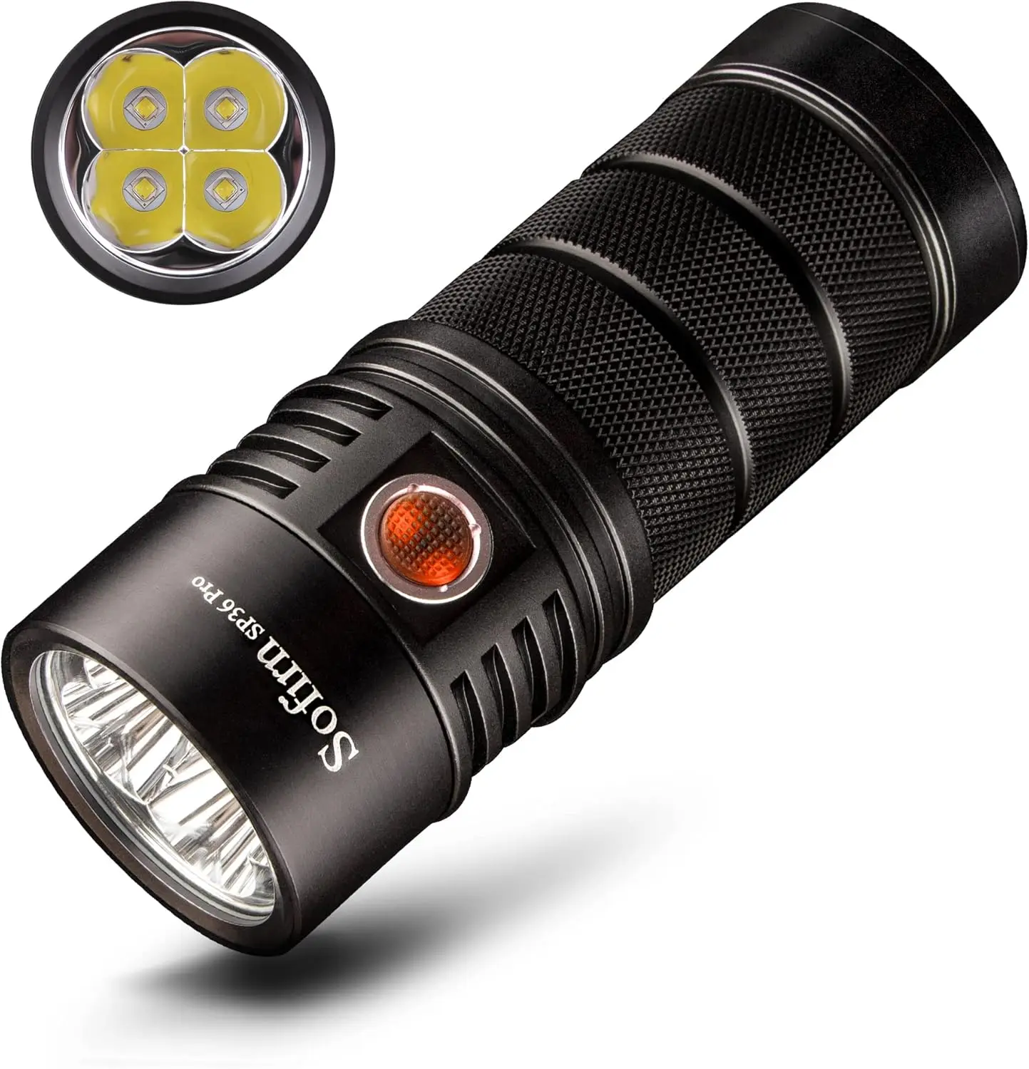 

8000 Lumens Super Bright Flashlight, USB C Rechargeable with 4 LEDs, Anduril 2.0 Programmable UI