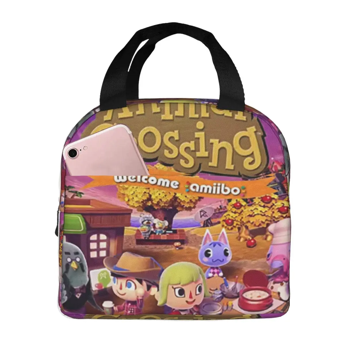 

Anime Cartoon Animal Crossings Insulated Lunch Bag for Women Office Cooler Thermal Food Box Tote Portable Lunch Boxes Container