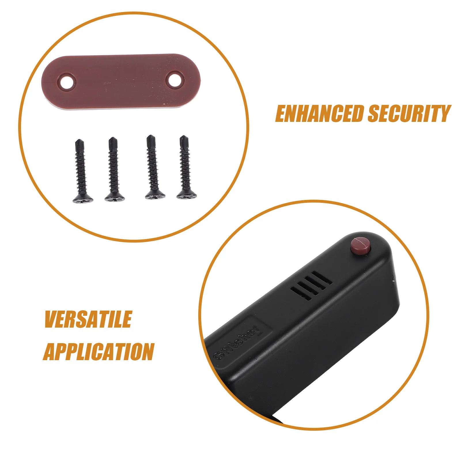 إنذار إيقاف الباب المحمول مع أمان معزز لغرفة النوم، بوابة جراج الحمام، قفل السفر، سدادة باب آمنة للنساء #4