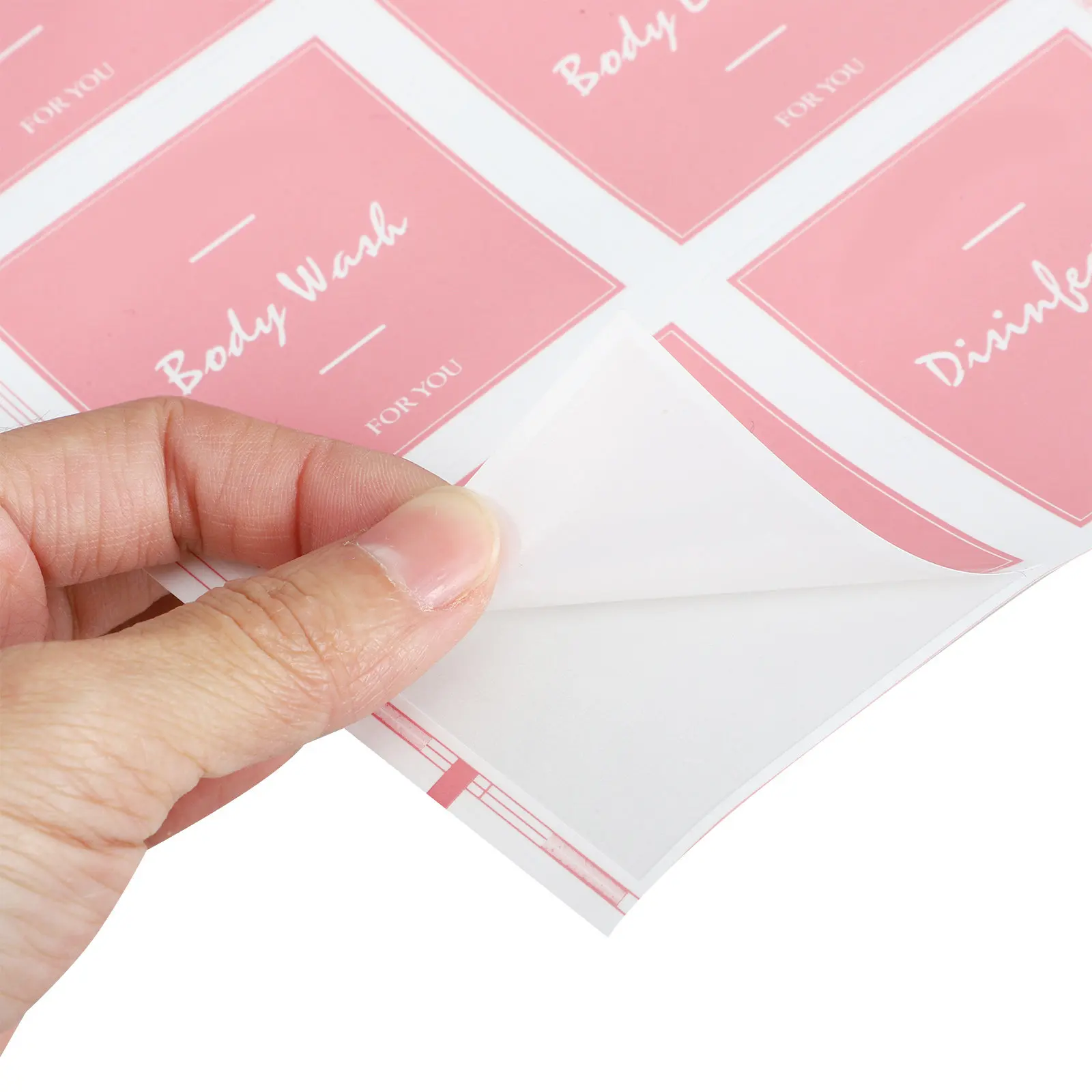 

3 Sheets Self-Adhesive Shampoo Labels Clear Waterproof Stickers for Bottle Classification Ideal for Bathroom Dispensers and