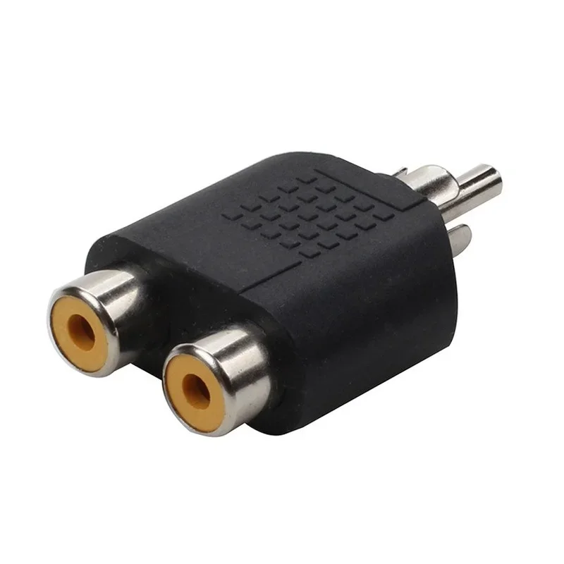 Audio Cable Adapter RCA One-to-two Conversion Line Lotus Revolving Double Lotus Female Audio Power Amplifier Splitter