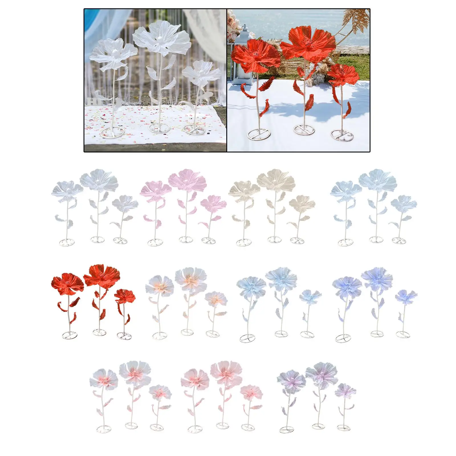 

3x Giant Artificial Flower Backdrop Ornament Craft Huge DIY Spring Wedding