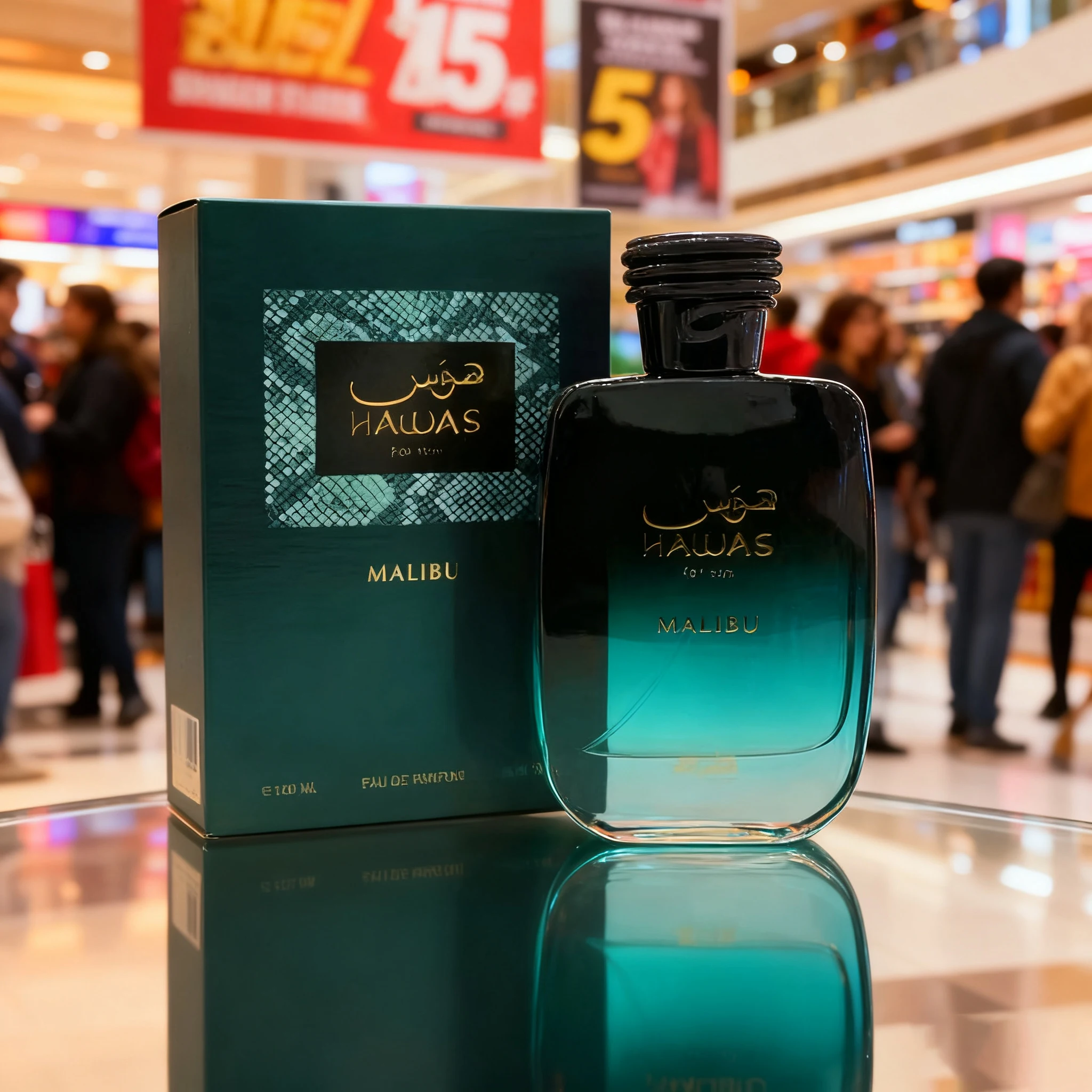 Parfum homme RASASI Hawas malibu, 100 ml (3,4 onces), parfum arabe premium, parfum durable, adapté à toutes occasions