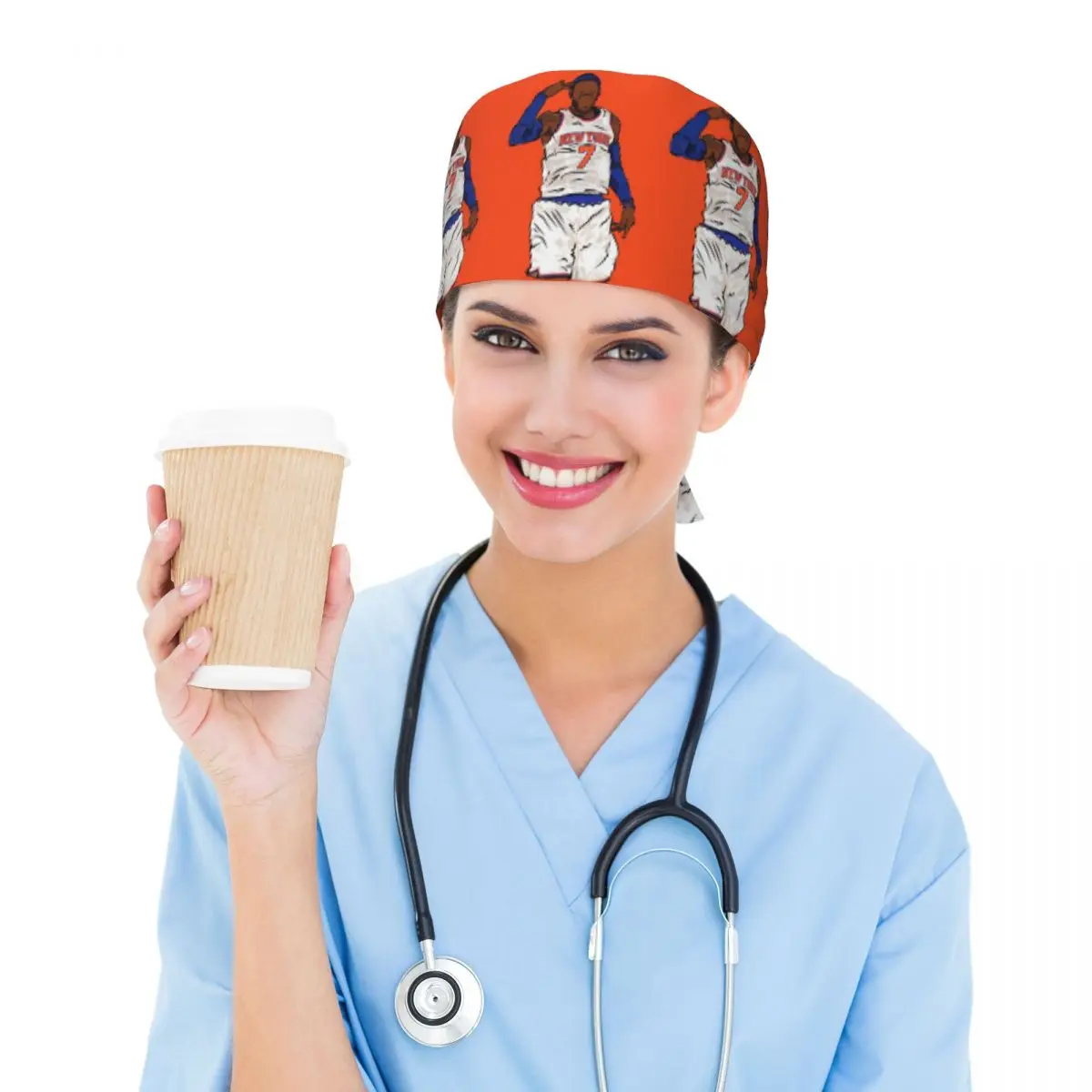 Gorro quirúrgico unisex ajustable con diseño de celebración de Carmelo Anthony para médicos, enfermeras y dentistas