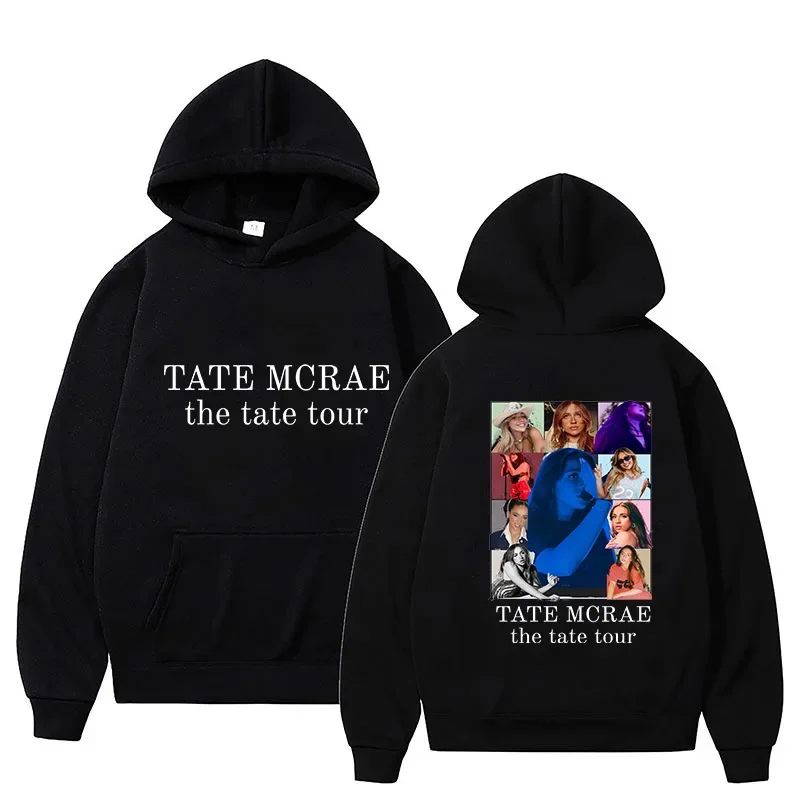 Tate McRae È ok, sono ok Felpa con cappuccio da donna Harajuku Felpe con cappuccio grafiche Unisex Autunno Inverno Estetico Cartoon Pullover Felpe