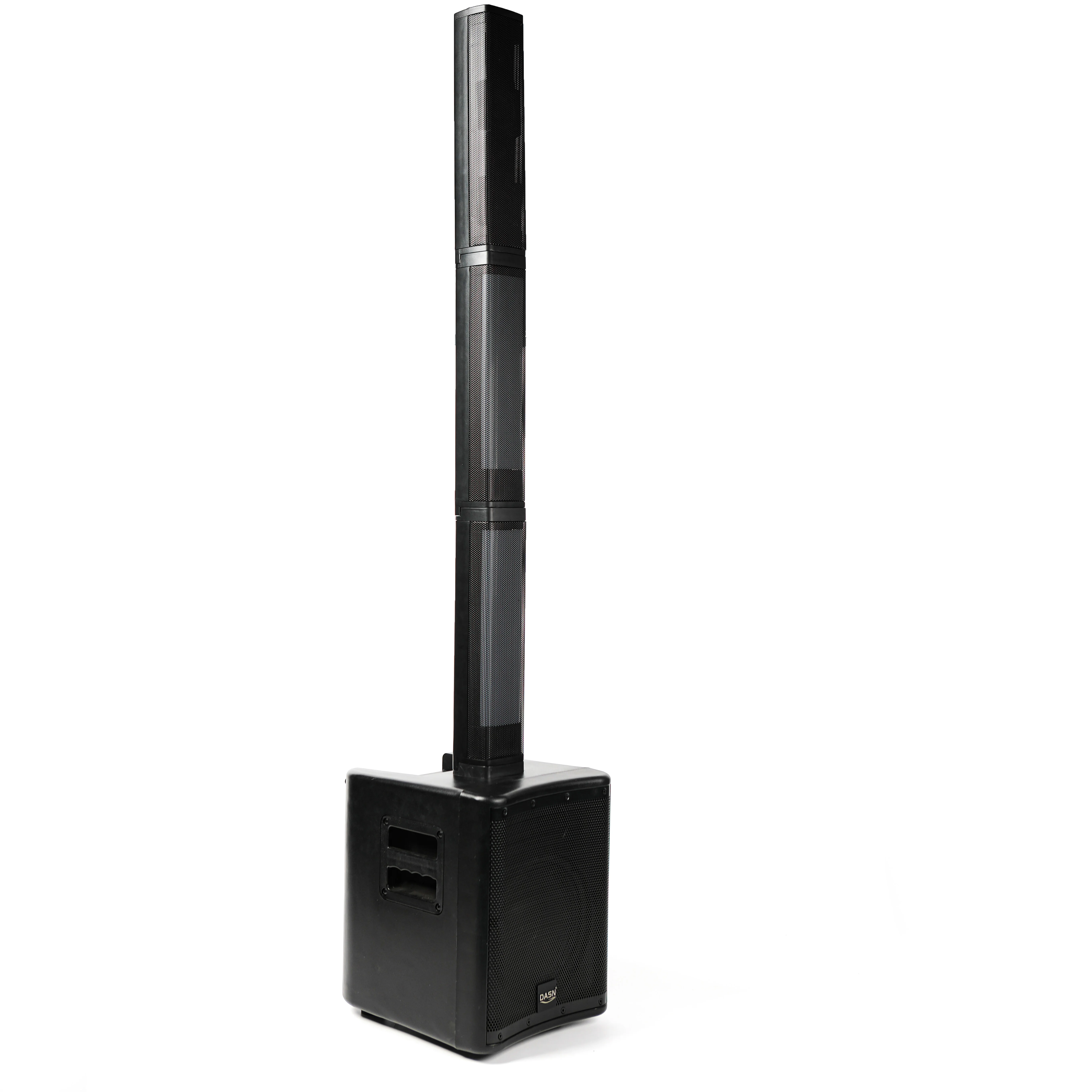 

DASN B08GO-LED15 Unique New Modular Design 200W Class-D Powered Speaker PA System Active Column LED Light Battery Speaker
