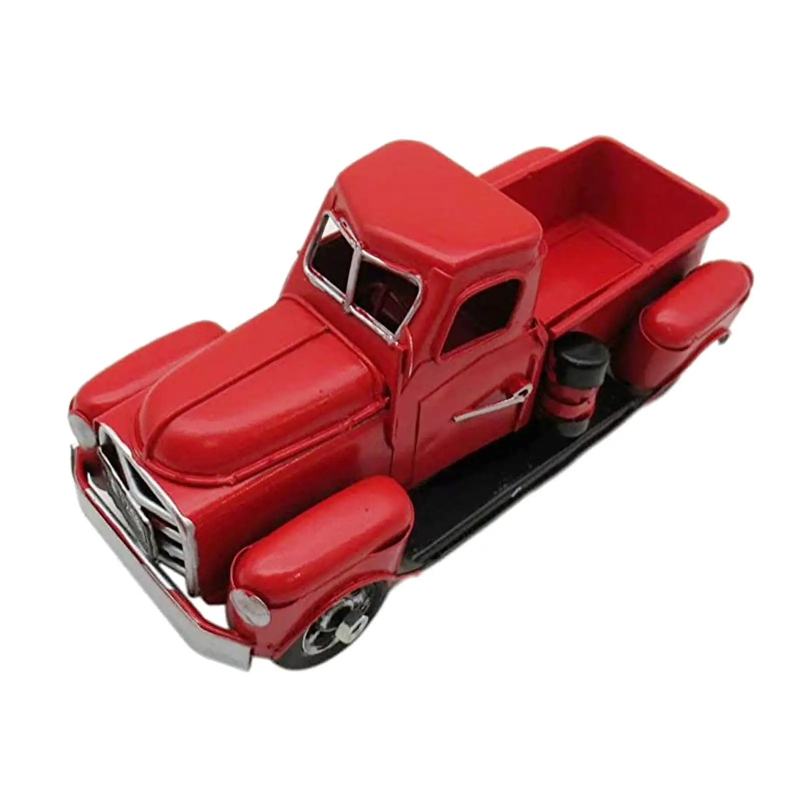 Kerst klassieke rode pick-up met boom tafelblad huisornament voor Kerstmis