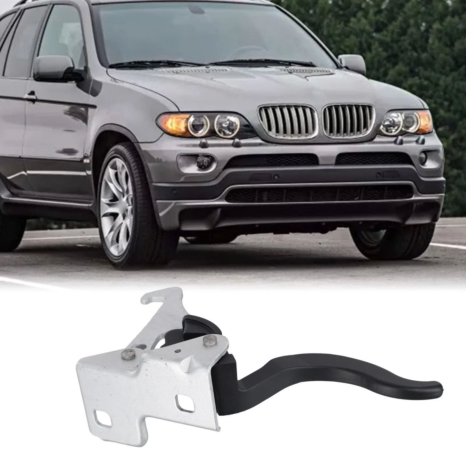 Hood Safety Catch Release Handle For BMW E53 00-06 Engine Lids Latch Hook Car Accessories Metal 51238402552/8402552