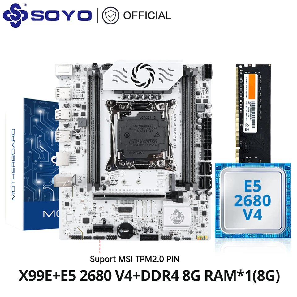 SOYO X99 マザーボードセットキット LGA2011-3 Xeon E5 2680 V4 CPU