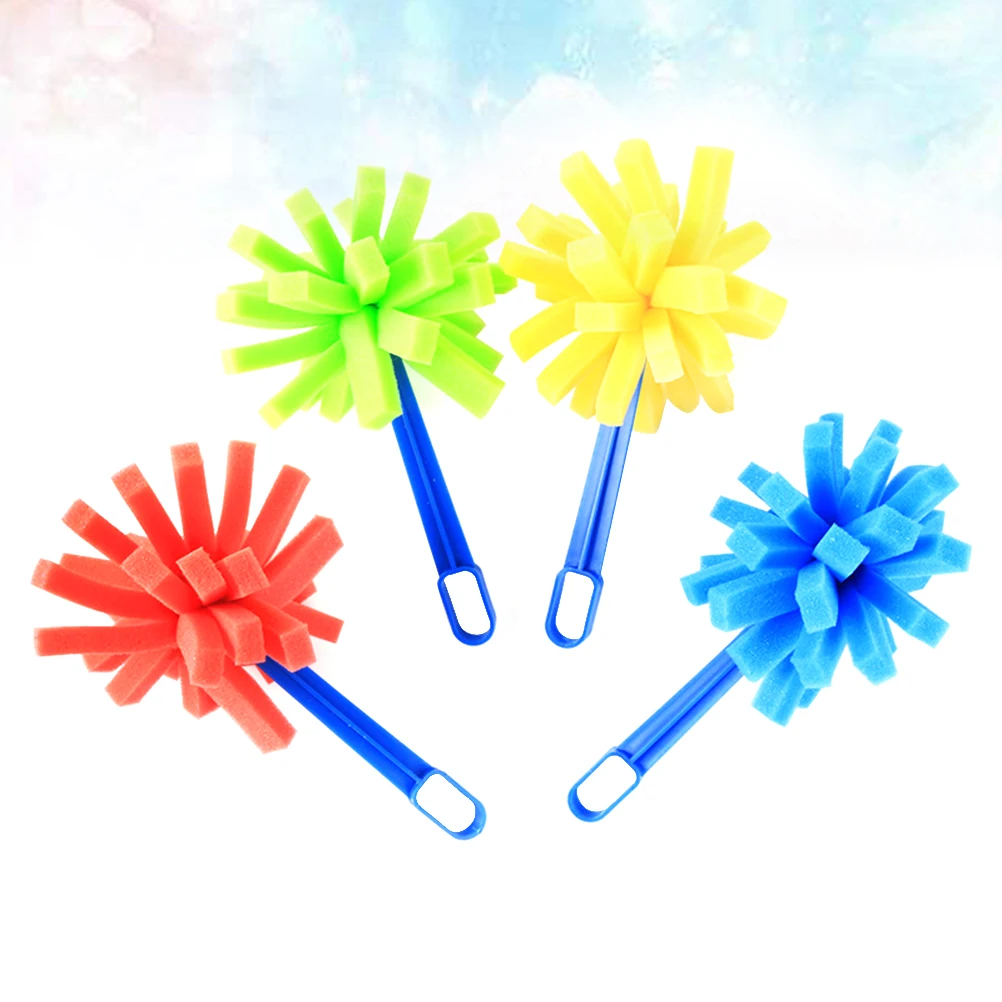 

8 Pcs Art Painting Sponge Brush Kids Tools Safe Plastic Reusable Easy Clean DIY Material Preschool Home Creativity