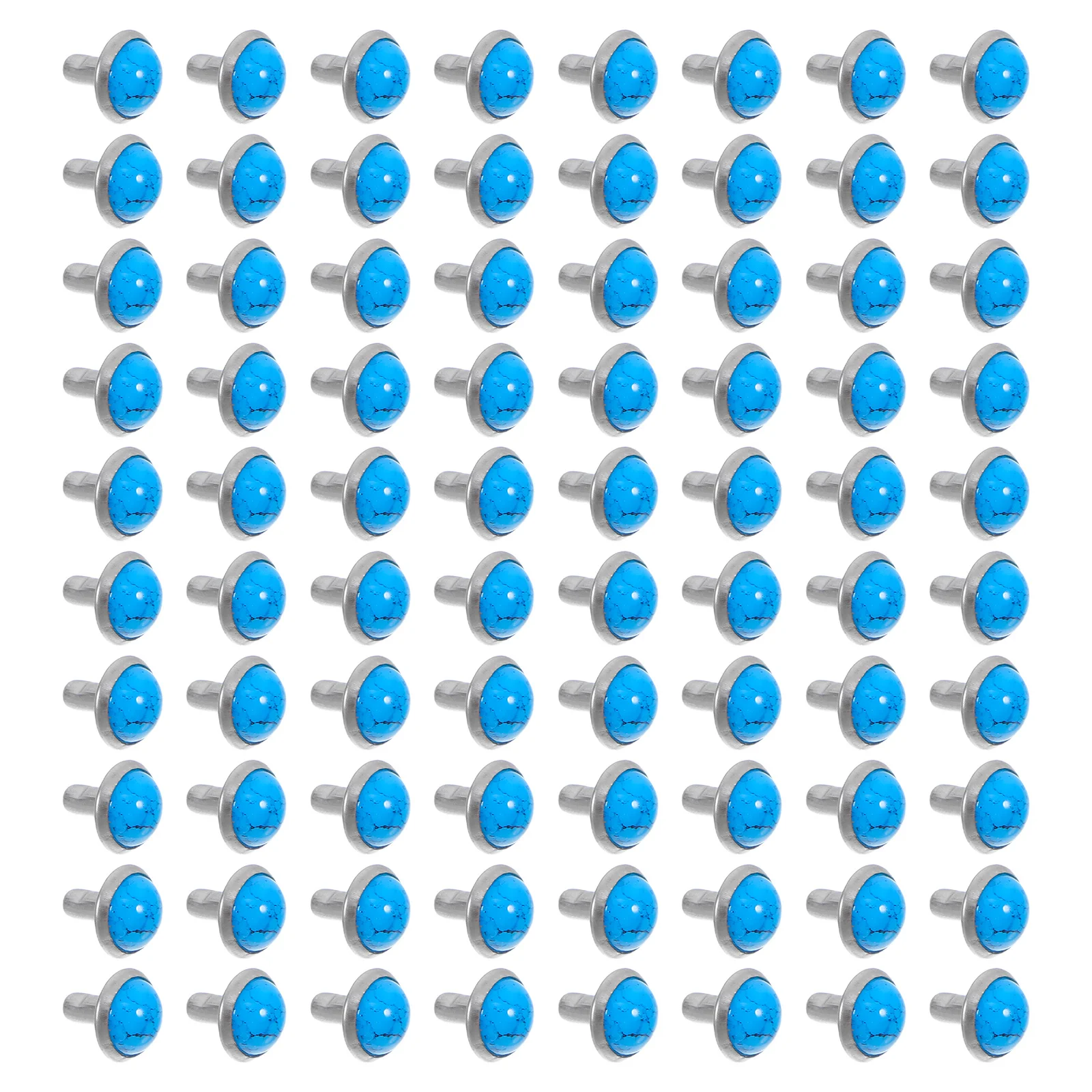 

100Pcs Turquoise Rivets Premium Crash Nails Spots Studs for DIY Shoes Jackets Bags Bracelets Accessories Plastic Rivet