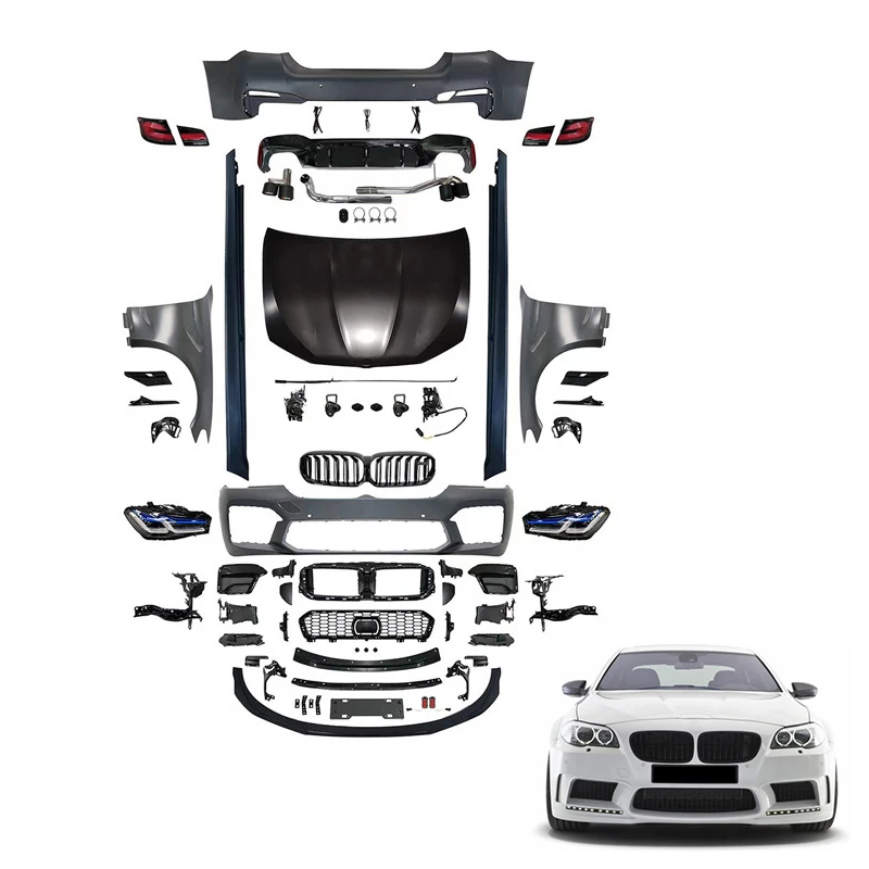 

Body Kit Grille Front Rear Bumper Fender Side Skirt Conversion Kit for 5 Series F10 F18 Modified to G30 M5
