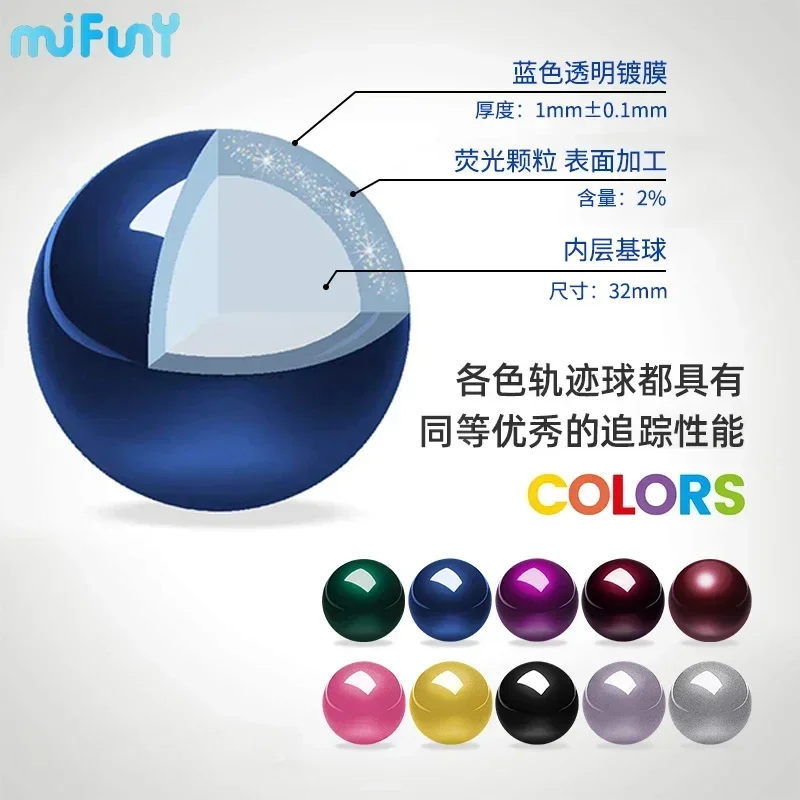 Perixx303 34mm Trackball Custom Hoge precisie Gladde Muis SANWA Trackball 34/40/44/55mm Groene Trackball voor Split Toetsenbord