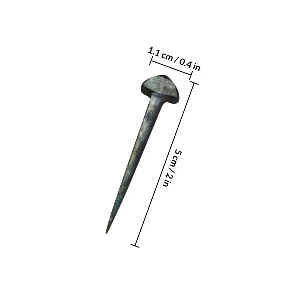 50Pcs Replaceable Horseshoe Nails Premium Iron Material Excellent Durability Secure Fit for Horse Shoes Small Sturdy Hoof Nail