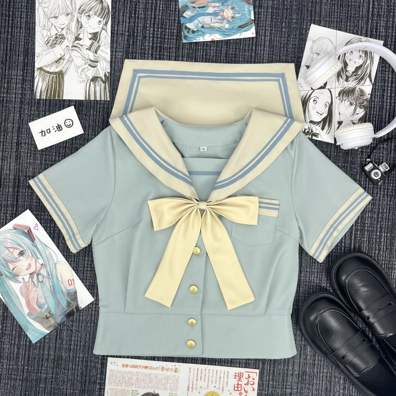 Uniformi JK giapponesi alla moda e confortevoli Uniformi scolastiche Stile Qingxin Ortodosso Marinaio originale Abito dolce e versatile
