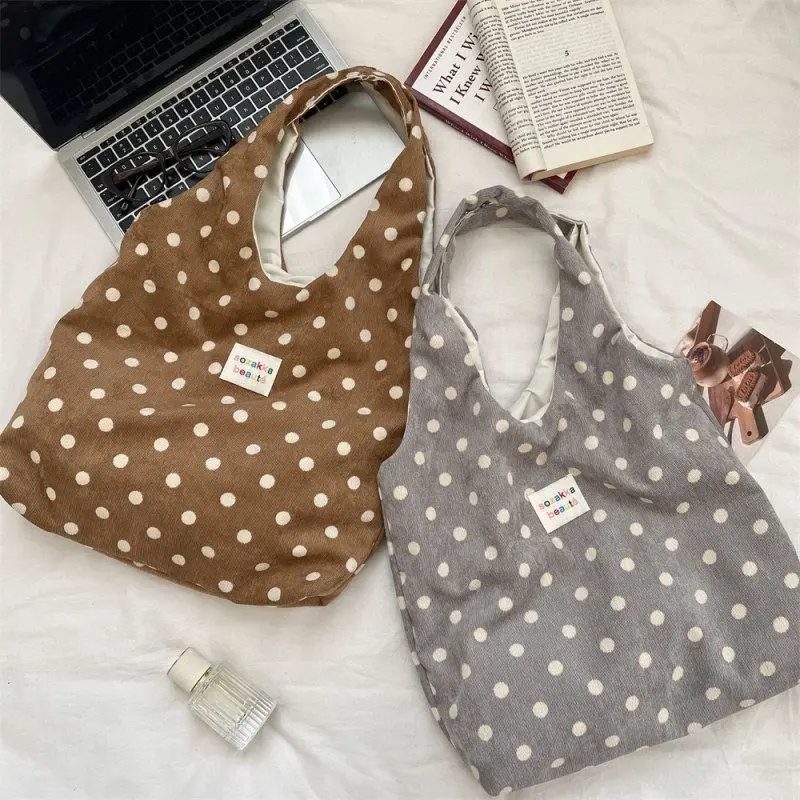 retro-grande-capaci-commuter-lona-oulder-saco-estudante-classe-onda-pontos-bolsa-macia-casual-sle-bolsa-feminina-com-ziper