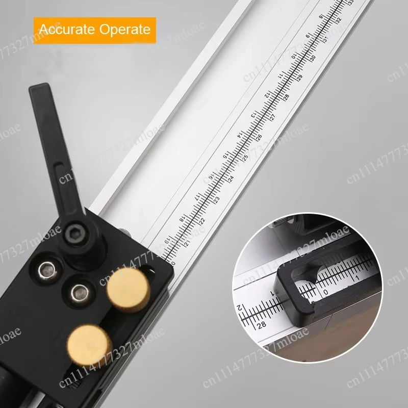 Industrial and DIY-grade router table fencing systems with adjustable stops for woodworking cross-cuts and miters view 4