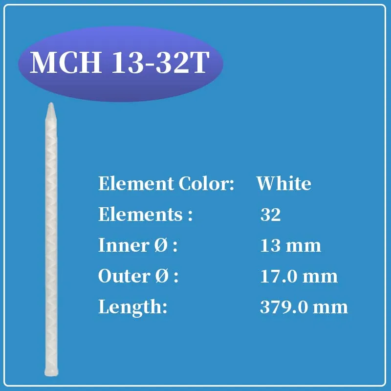 

SULZER MIXPAC Mixer MCH 13-32T two component glue mixing head Static mixer nozzle AB glue mixing nozzle 50pcs