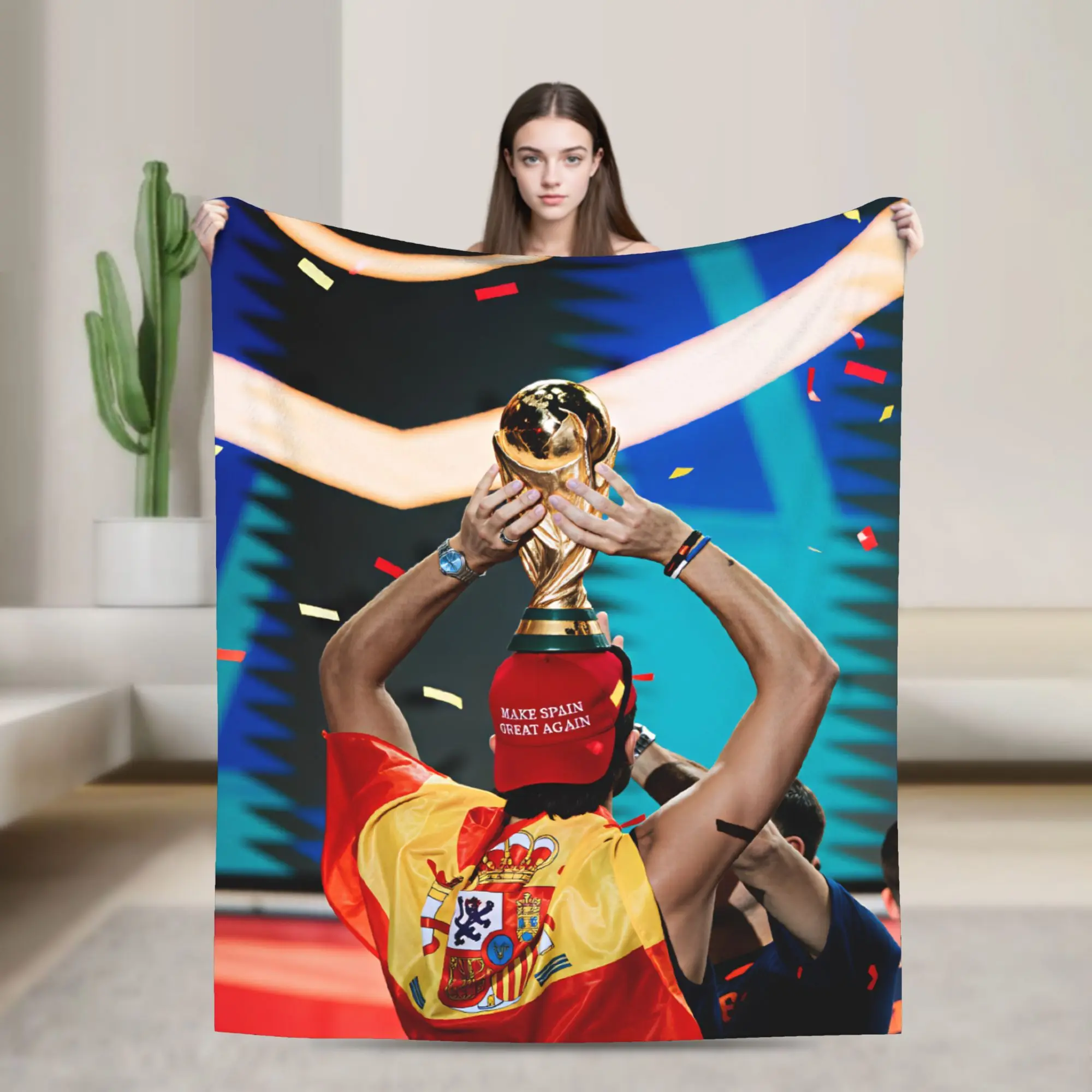 make spain great again  Blanket  Airplane Travel Flannel Bedding Throws For Living Room Super Soft Customized Quality Bedspread
