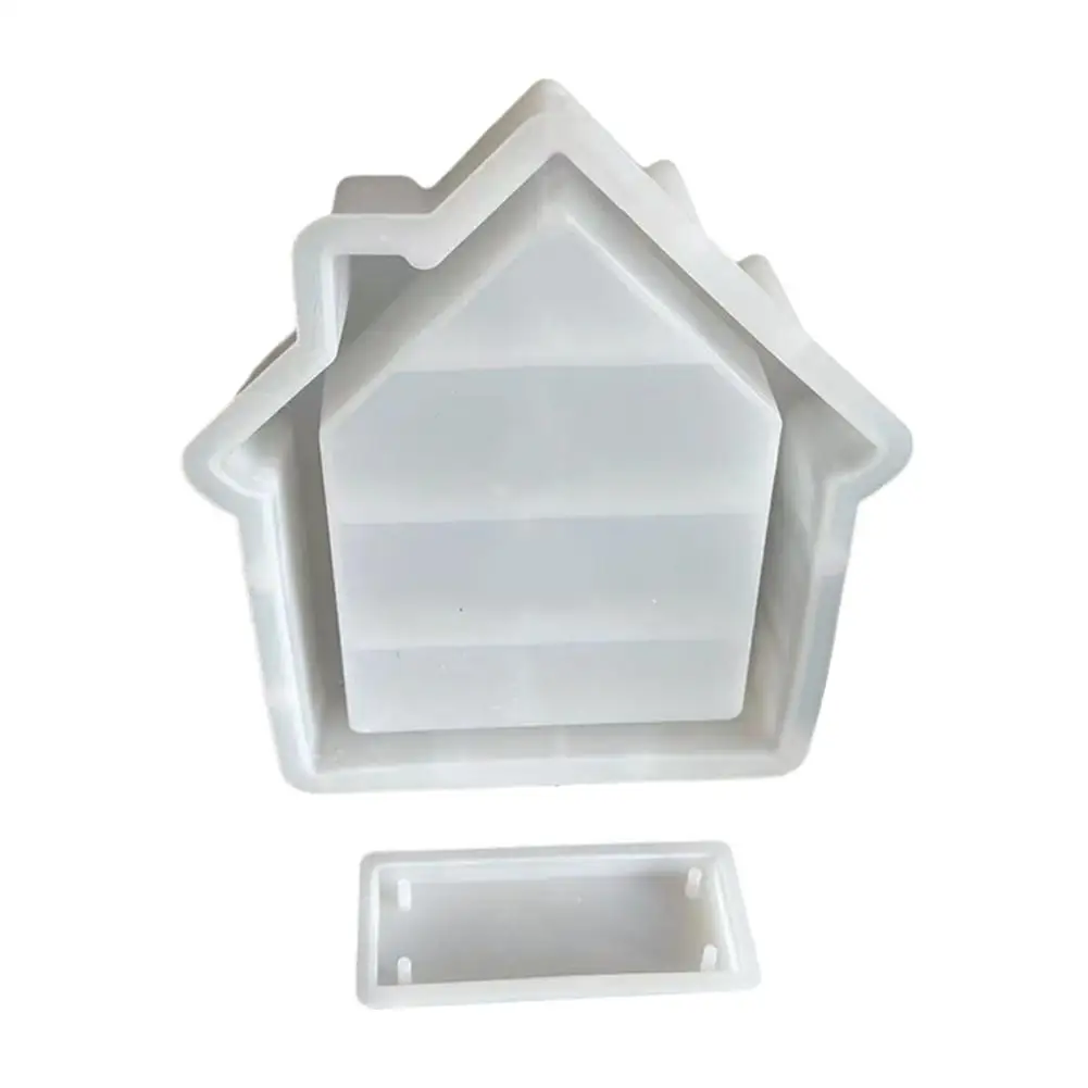 Casa Grande e Swing Silicone Mold, Gesso Cimento Ornamento, Pingente Mold, Resina Mold, Drop Glue, Construção Fazendo Too, S7y2