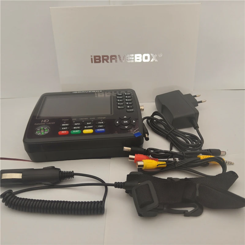 الأصلي iBRAVEBOX V10 مكتشف Pro + مكتشف الأقمار الصناعية متر DVB-S/S2/S2X/T/T2/C/H.265 + AHD (8MP) 4.3 بوصة PK V8 مكتشف Pro 2 ST-5150