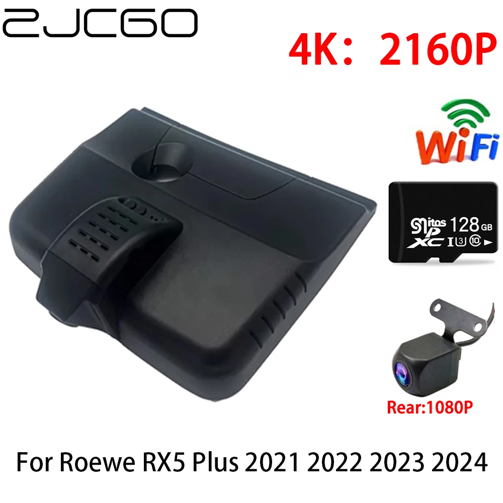 

ZJCGO 2K 4K Car DVR Dash Cam Wifi Front Rear Camera 2 Lens 24h Monitor Parking for Roewe RX5 Plus 2021 2022 2023 2024