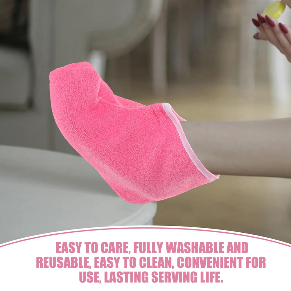 2 pares de cubiertas de para pies de parafina, calcetines hidratantes para Spa, bolsas de baño de cera, forros de terapia, calzado hidratante reutilizable para el cuidado de los pies y las manos